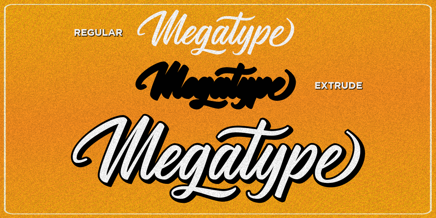 Пример шрифта Megatype Script #12